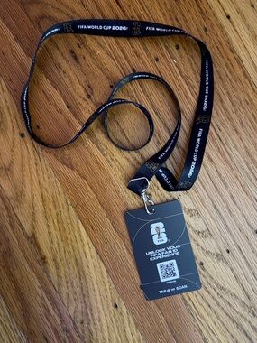 FIFA World Cup 2026 Black Event Lanyard and Credential Badge